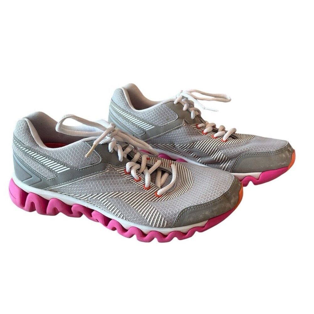 Reebok Ziglite Women's Size 9 Running Training Sneakers Ladies Gray Pink Shoes‎